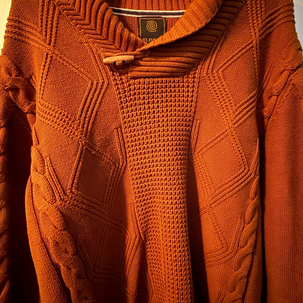 Stylish Turtleneck Sweater in Warm Orange